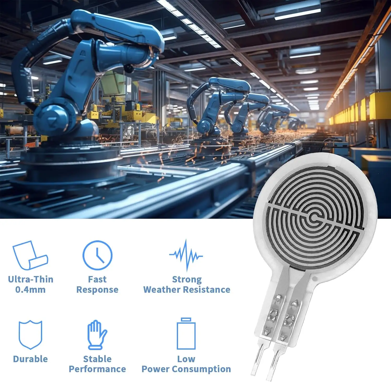 Resistive Film Pressure Sensor Off-bed Alarm Detection Smart Cushion Mat Sofa Flexible Force Sensitive Fsr Range 20g-10kg